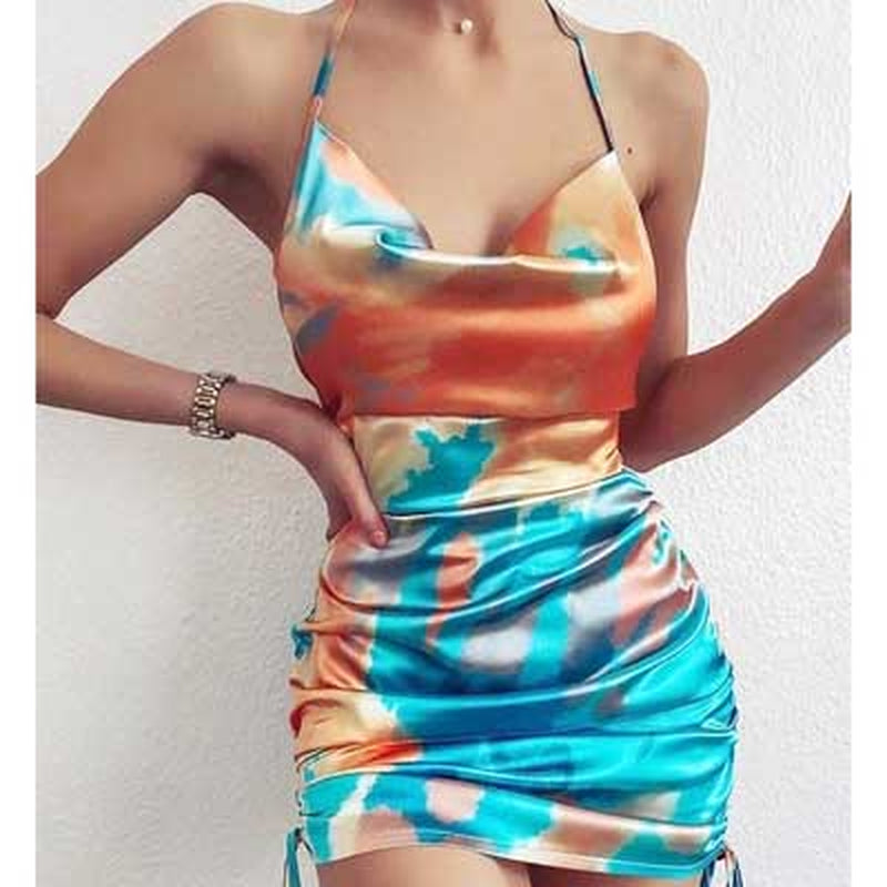 Women''S Sexy Backless Suspender Skirt Dresses