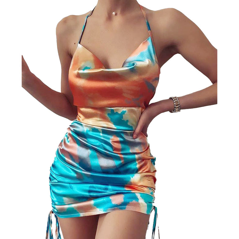 Women''S Sexy Backless Suspender Skirt Dresses